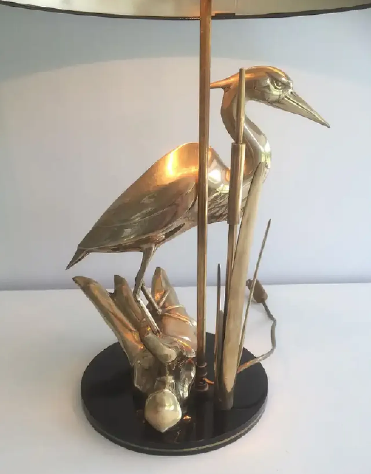 Heron brass table lamp, 1970s 2