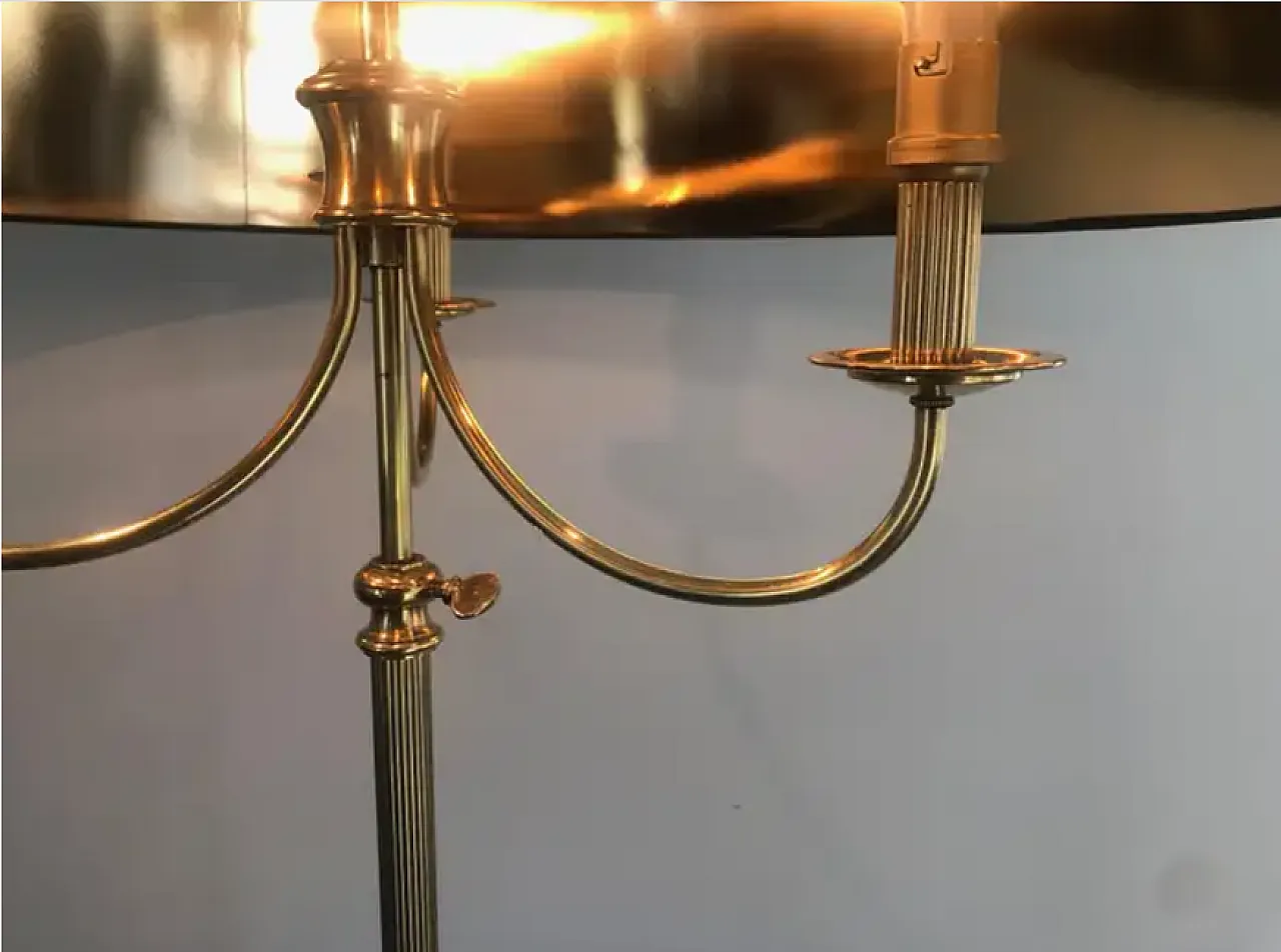 Brass 3-arm floor lamp by Maison Jansen, 1940s 4