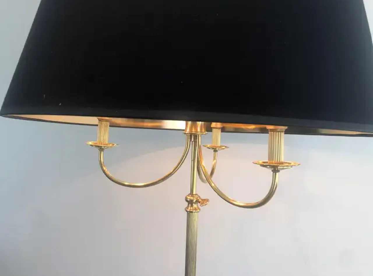 Brass 3-arm floor lamp by Maison Jansen, 1940s 11