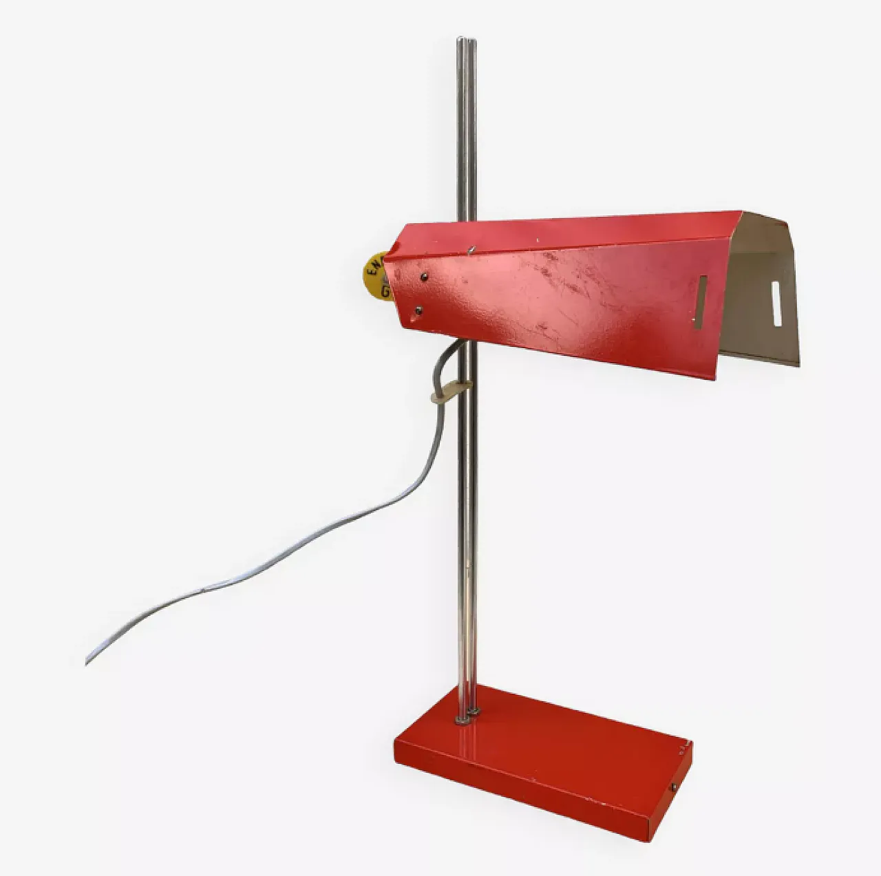 Red desk lamp by J. Hurka for Lidokov, 1960s 1