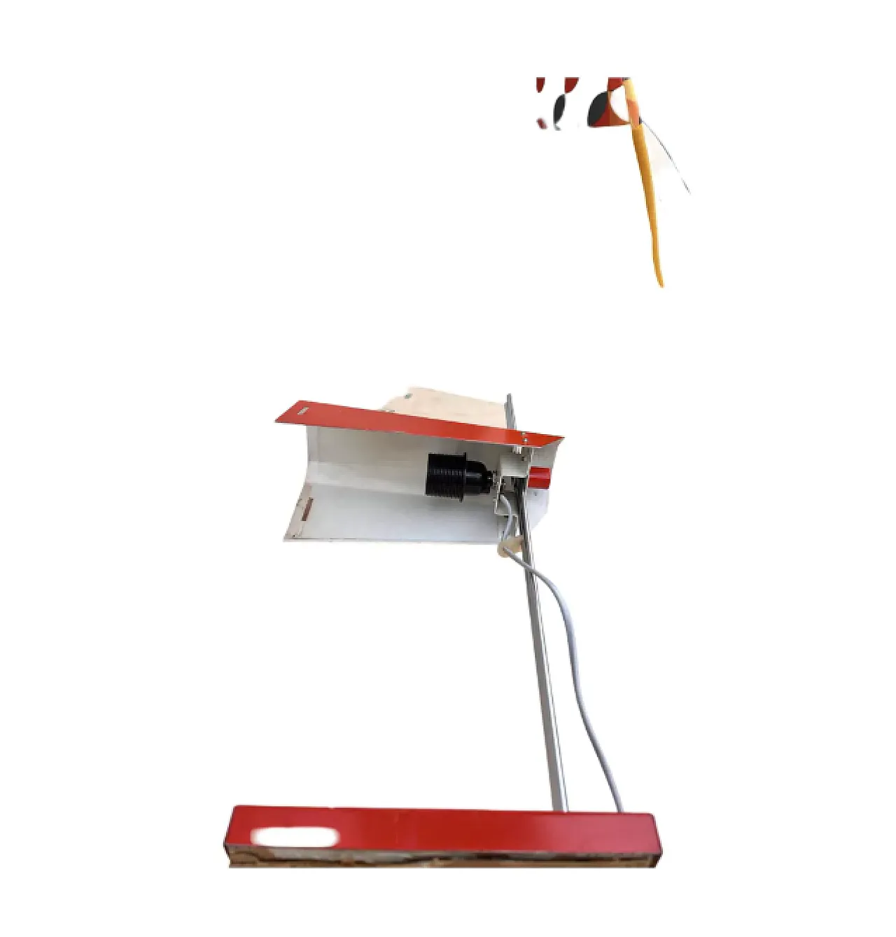 Red desk lamp by J. Hurka for Lidokov, 1960s 2