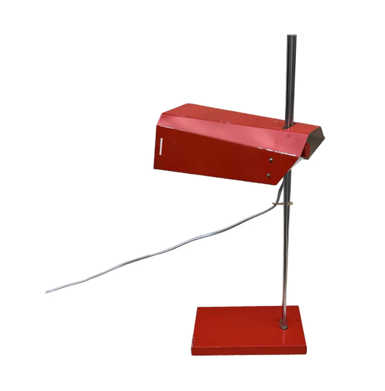 Red desk lamp by J. Hurka for Lidokov, 1960s 5