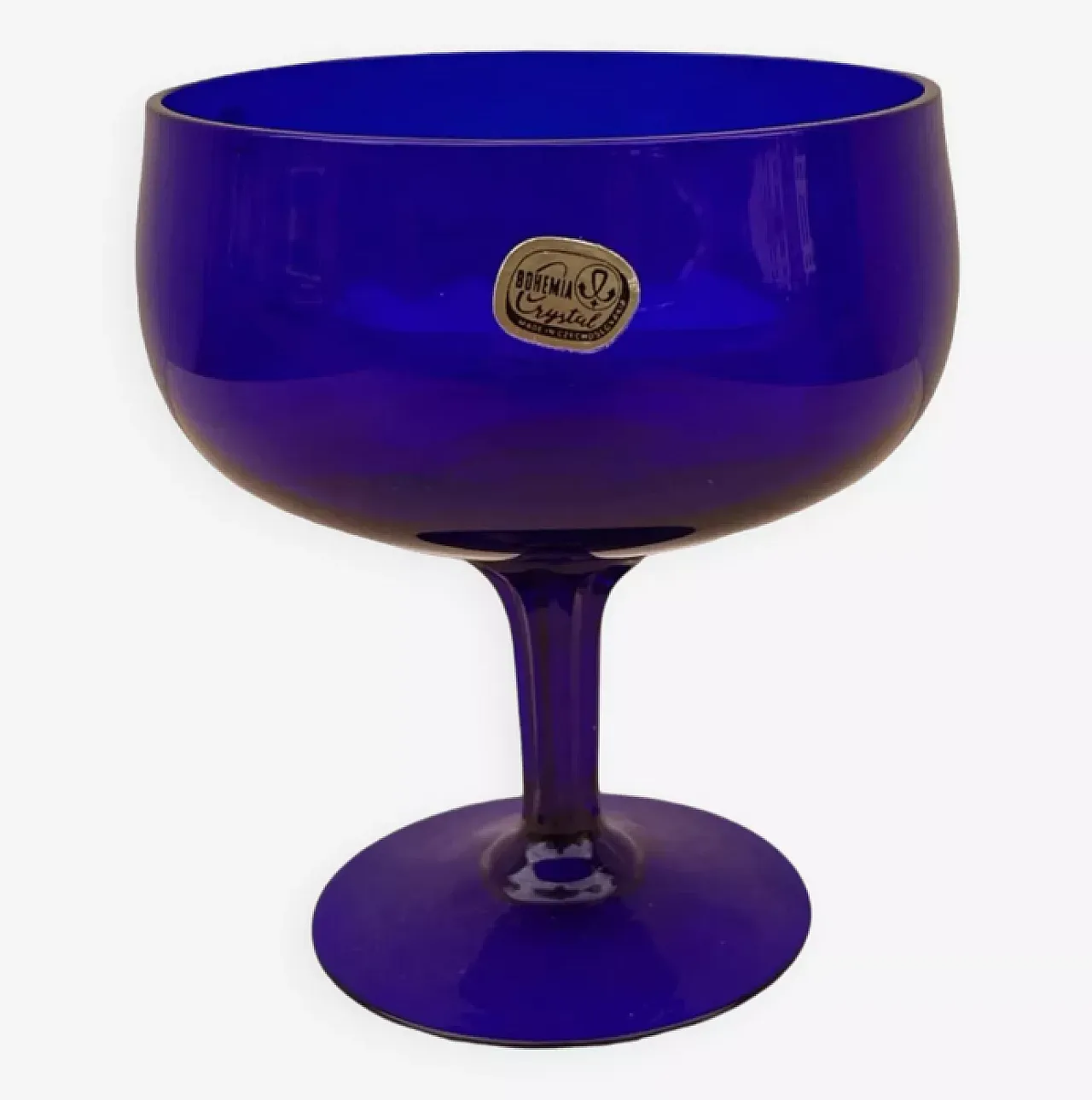 Shepherd's chalice in blue glass, 1980s 1