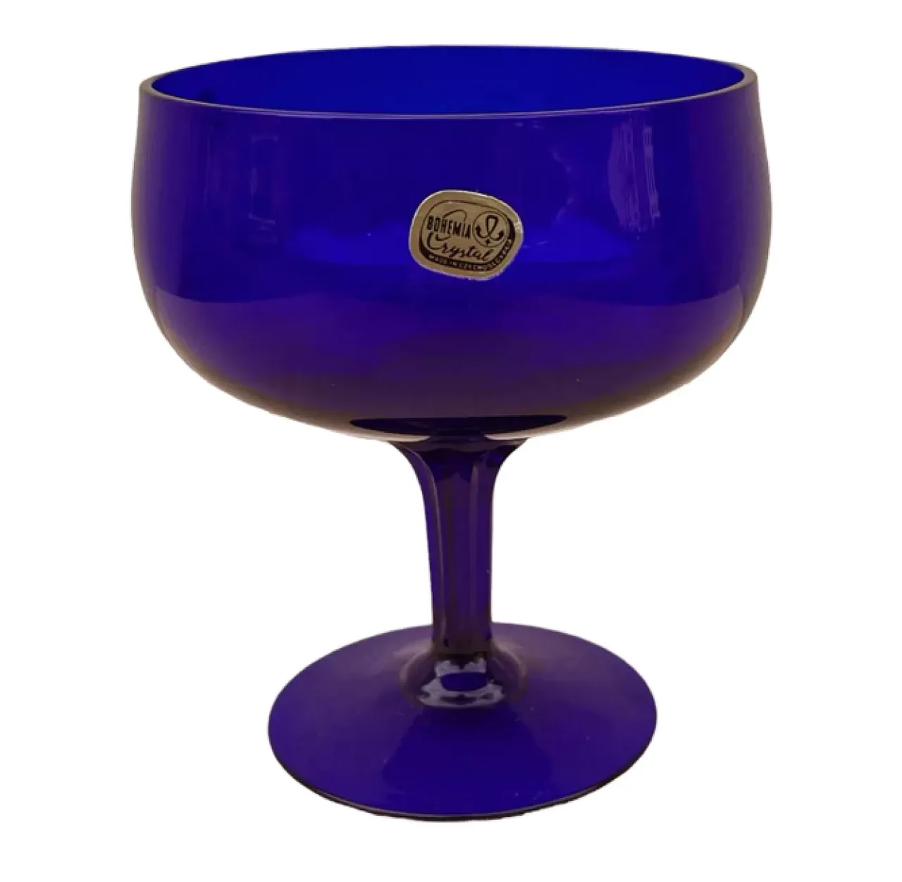 Shepherd's chalice in blue glass, 1980s 2