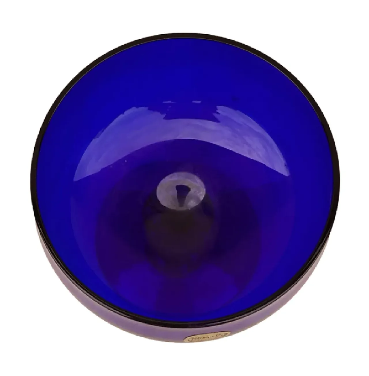 Shepherd's chalice in blue glass, 1980s 5