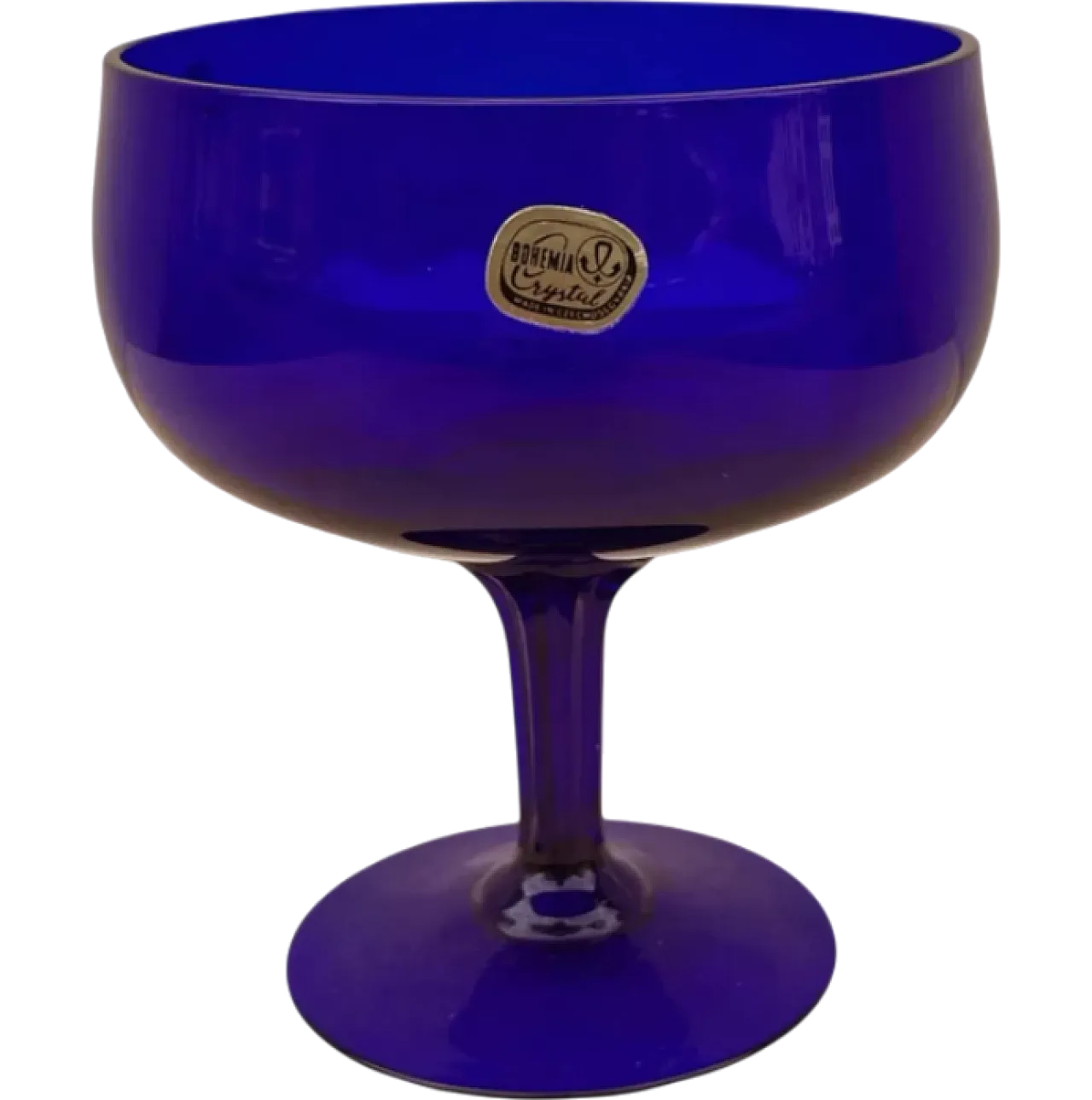 Shepherd's chalice in blue glass, 1980s 7