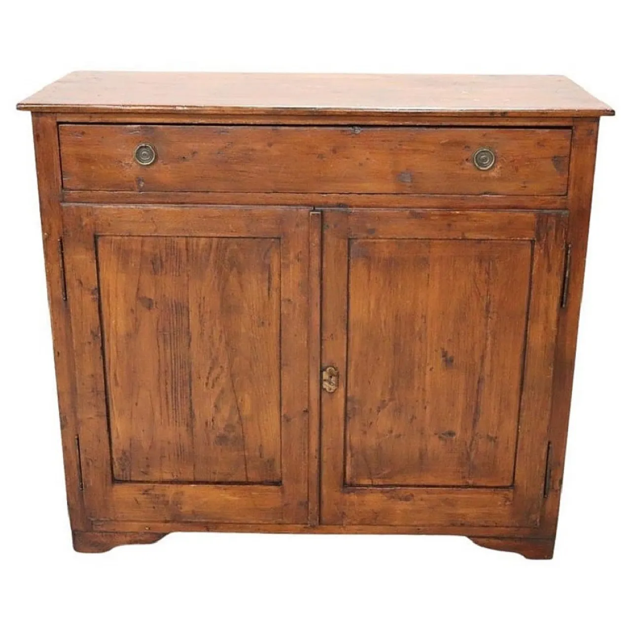 Rustic fir sideboard with 2 doors, 1900s 1