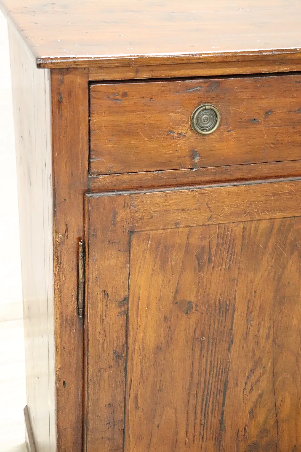 Rustic fir sideboard with 2 doors, 1900s 3