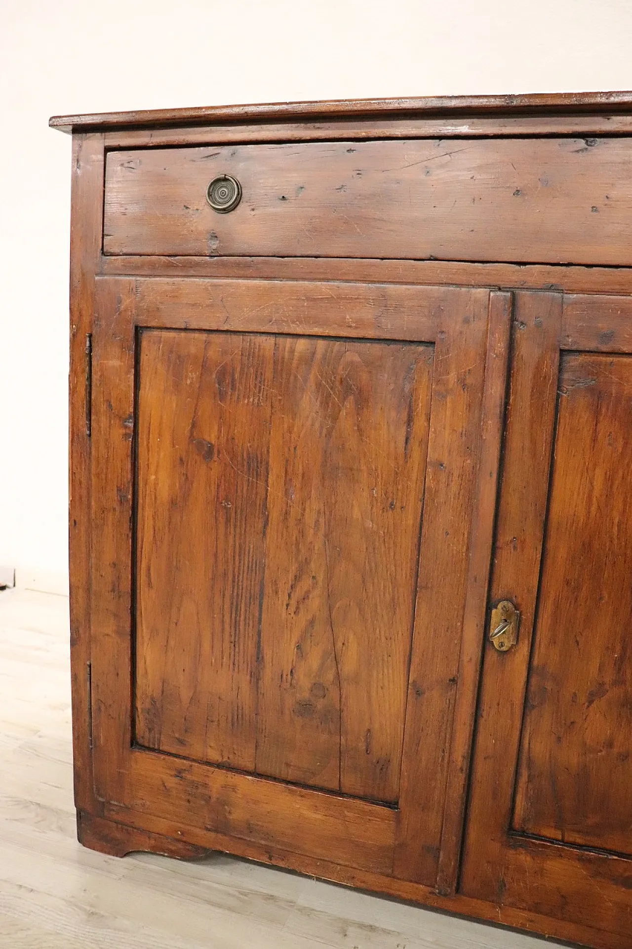 Rustic fir sideboard with 2 doors, 1900s 10