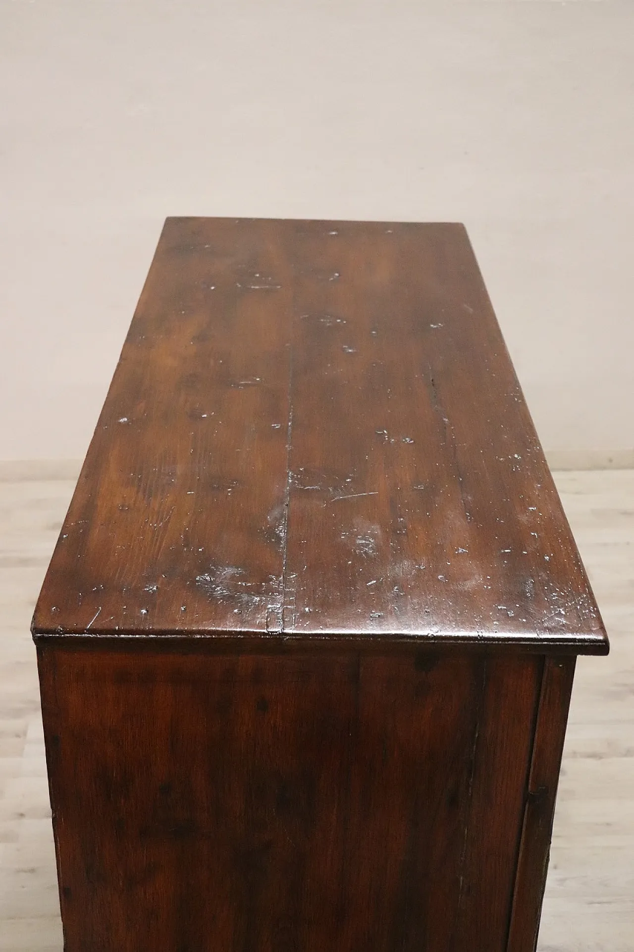 Rustic fir sideboard with 2 doors, 1900s 14