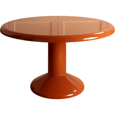 Round lacquered table by Vico Magistretti, 1970s