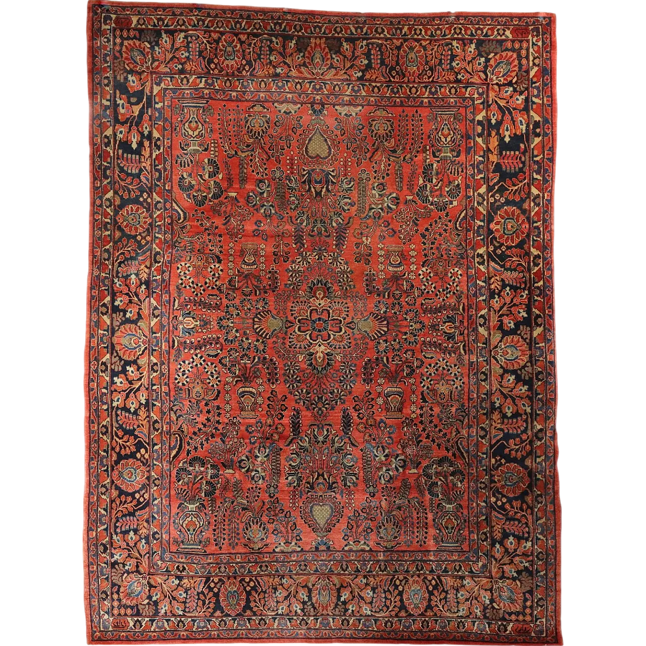 Saruk American cotton and wool rug, late 20th century 11