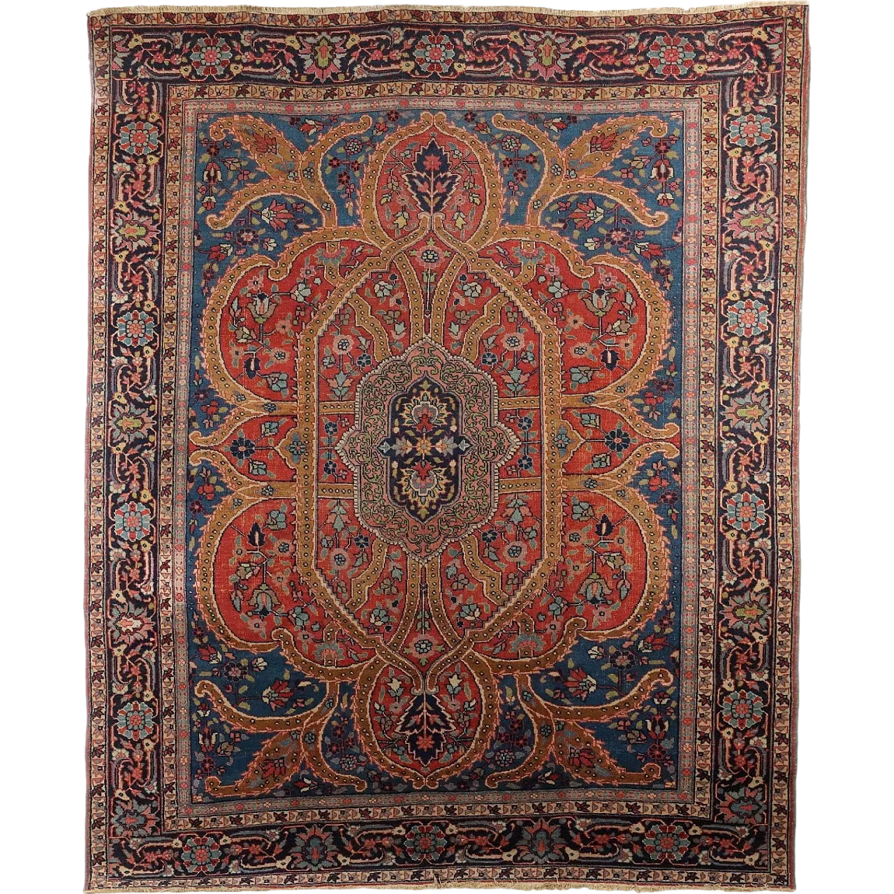 Mashad carpet in cotton and wool, late 20th century 11