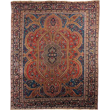 Mashad carpet in cotton and wool, late 20th century