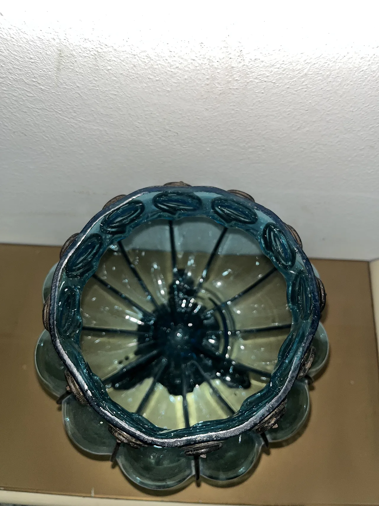 Glass vase blu, 60s 3