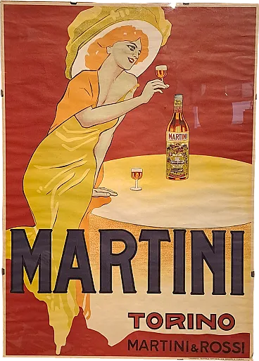 Martini poster from an illustration by Marcello Dudovich, 1950s