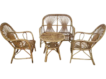 Rattan garden set 1970