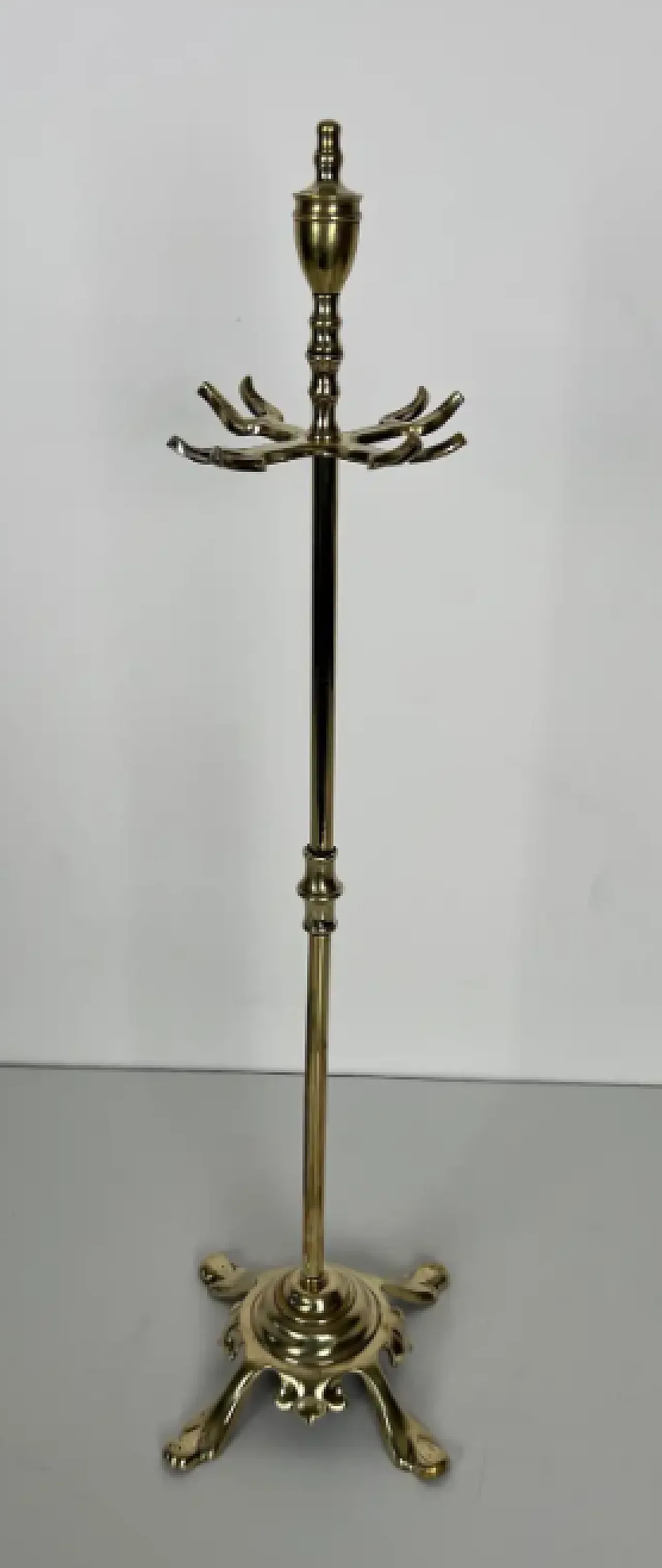 Brass fireplace instruments on stand, 1940s 6