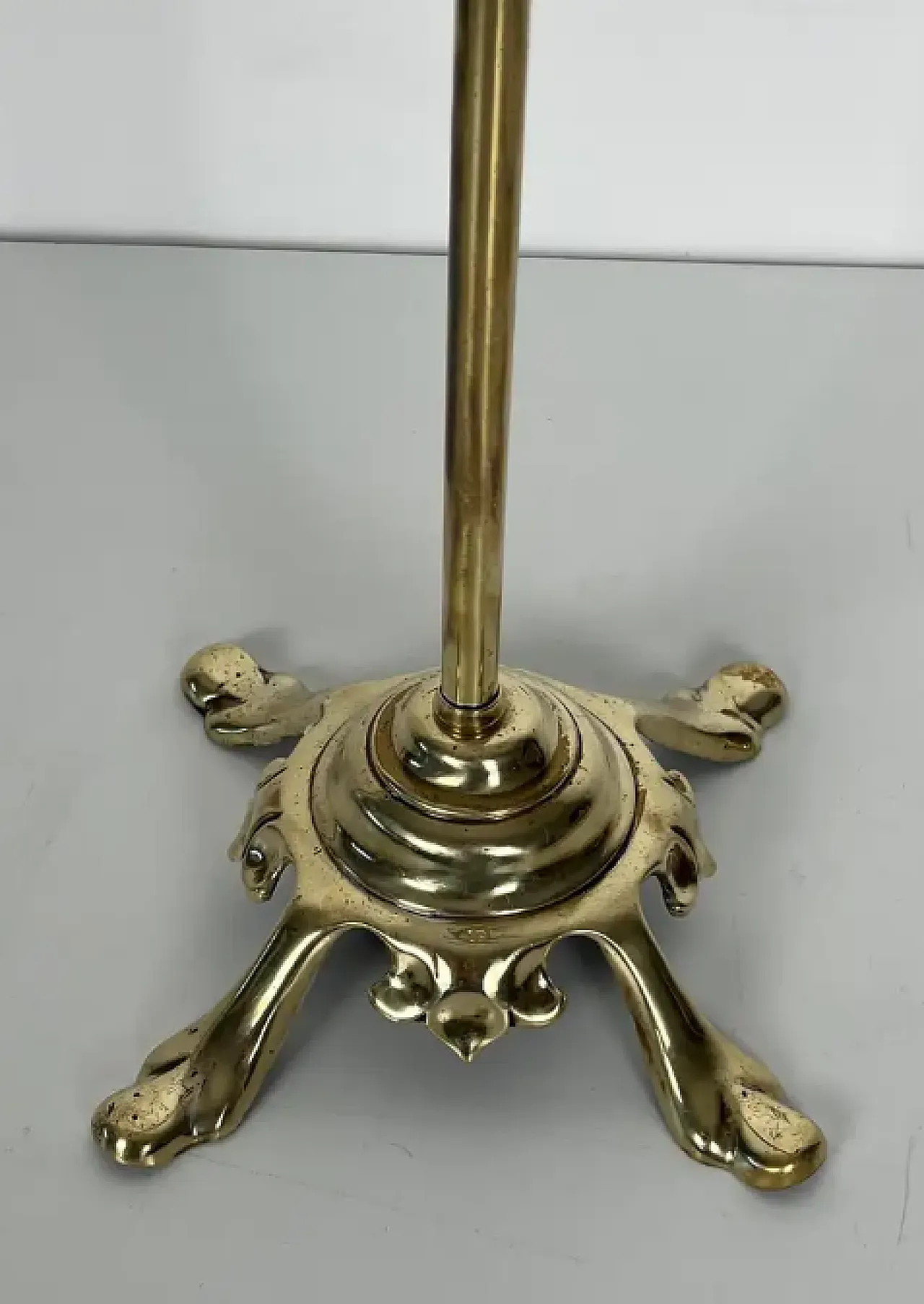 Brass fireplace instruments on stand, 1940s 8