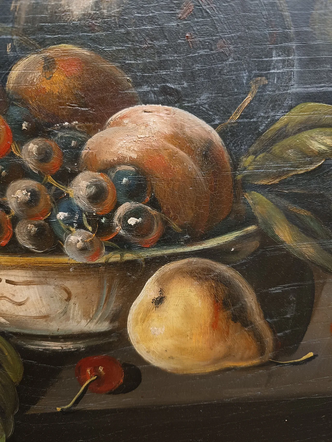 Flemish oil painting on wood, Still life, mid-19th century 5