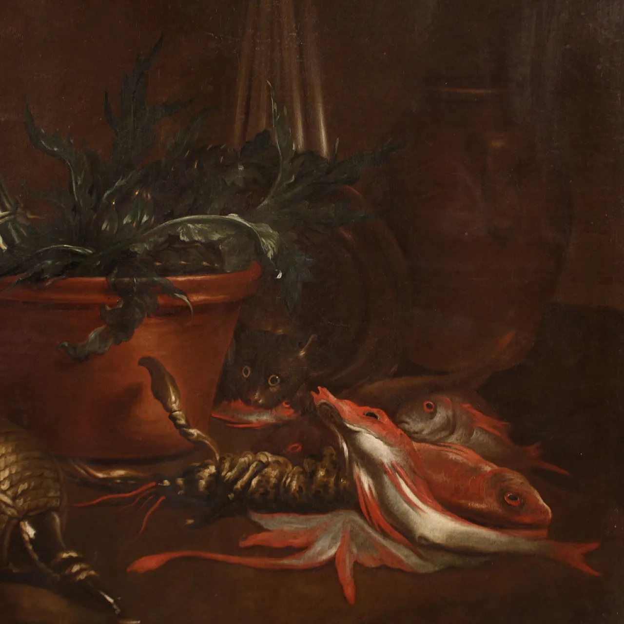 Genoese school, pair of still life paintings, oil on canvas,  17th c. 9