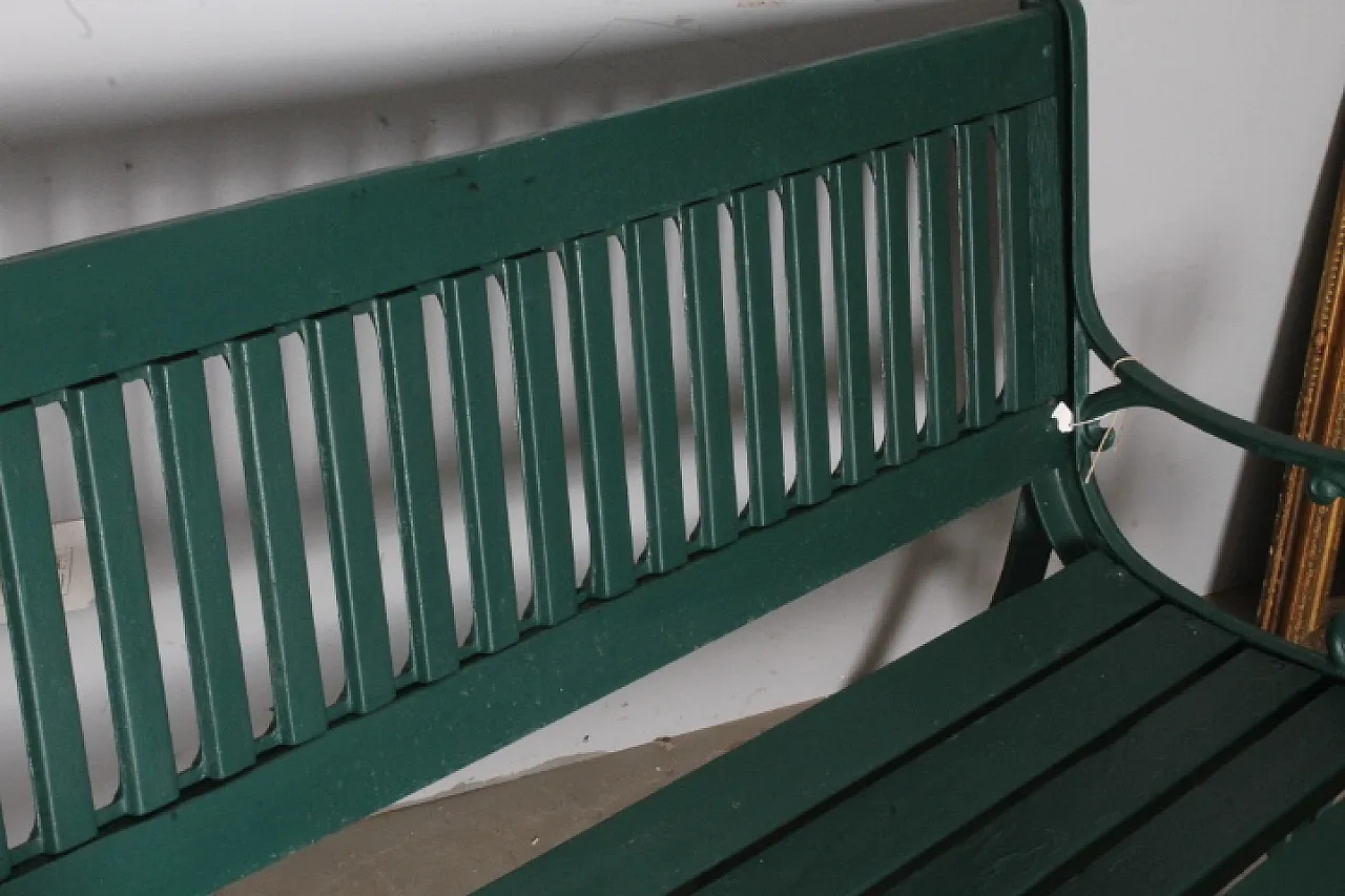 Liberty cast iron and wood bench, early 1900s 5