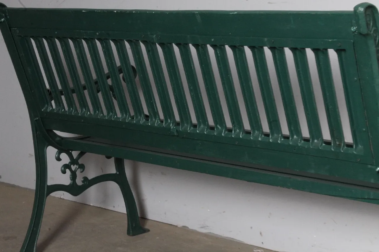 Liberty cast iron and wood bench, early 1900s 9