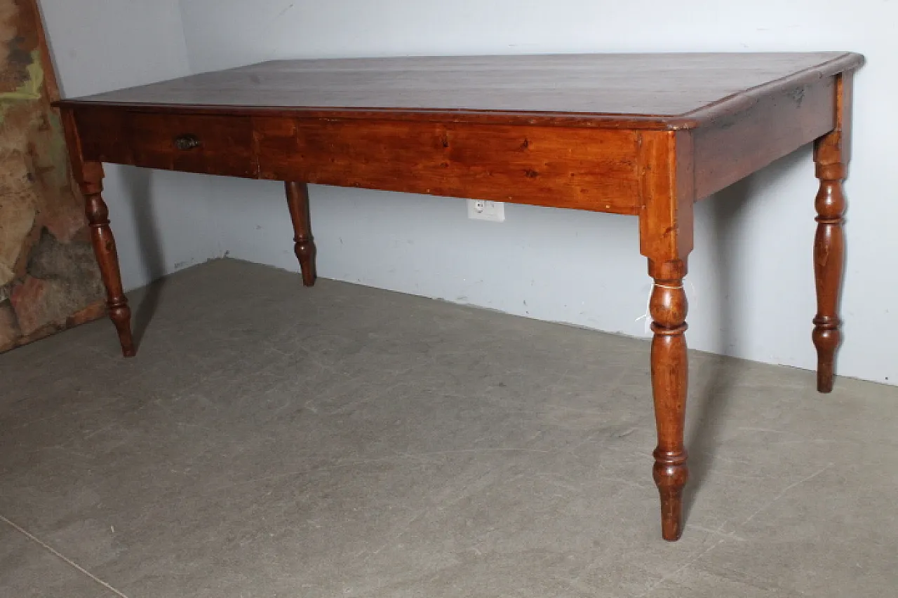 Antique Tuscan table in solid wood, 19th century 2