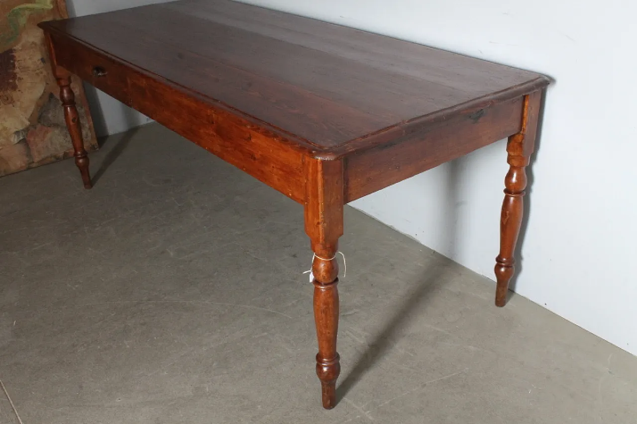 Antique Tuscan table in solid wood, 19th century 3