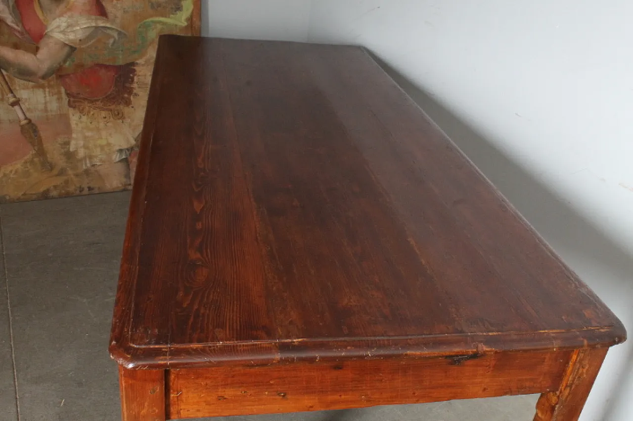 Antique Tuscan table in solid wood, 19th century 5