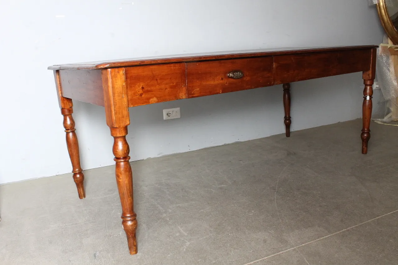 Antique Tuscan table in solid wood, 19th century 6