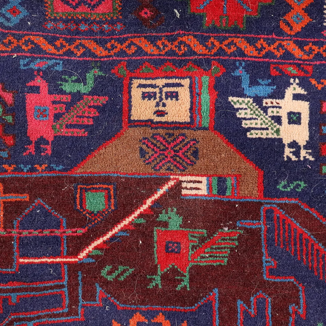 Mosul wool rug with heavy knot, late 20th century 4