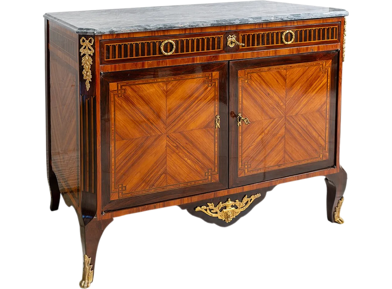 French Napoleon III sideboard in precious exotic, 19th century 8