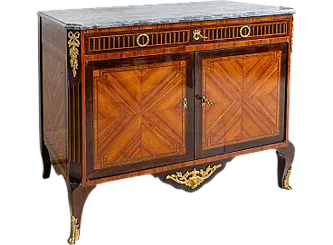 French Napoleon III sideboard in precious exotic, 19th century