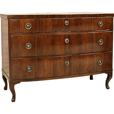 Louis XV chest of drawers inItalian walnut, 18th century