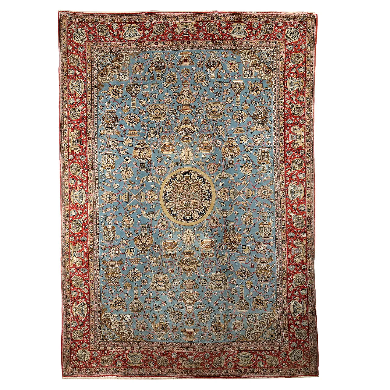 Kum cotton and wool Iranian carpet 1