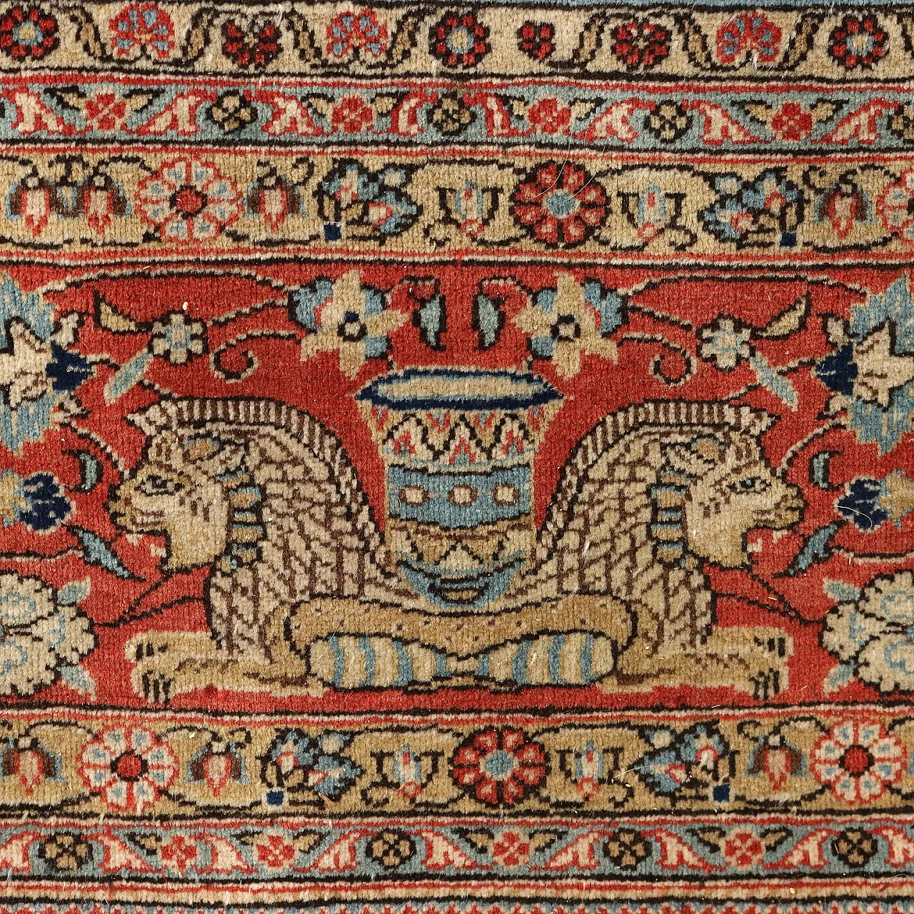 Kum cotton and wool Iranian carpet 7