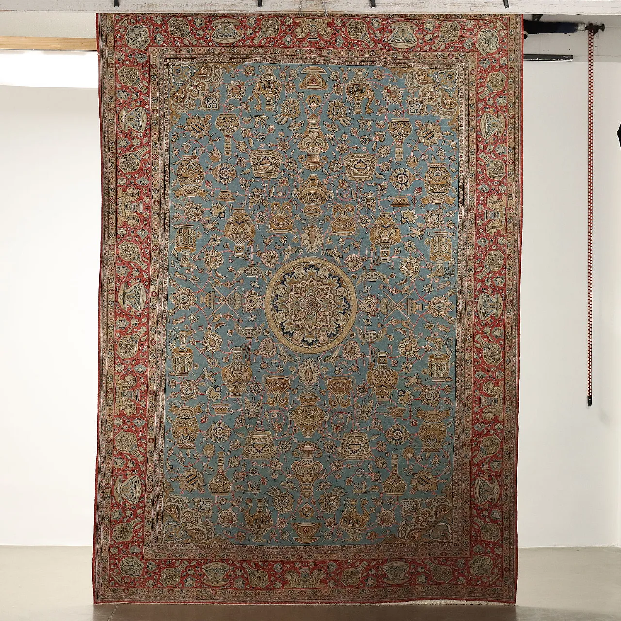 Kum cotton and wool Iranian carpet 9