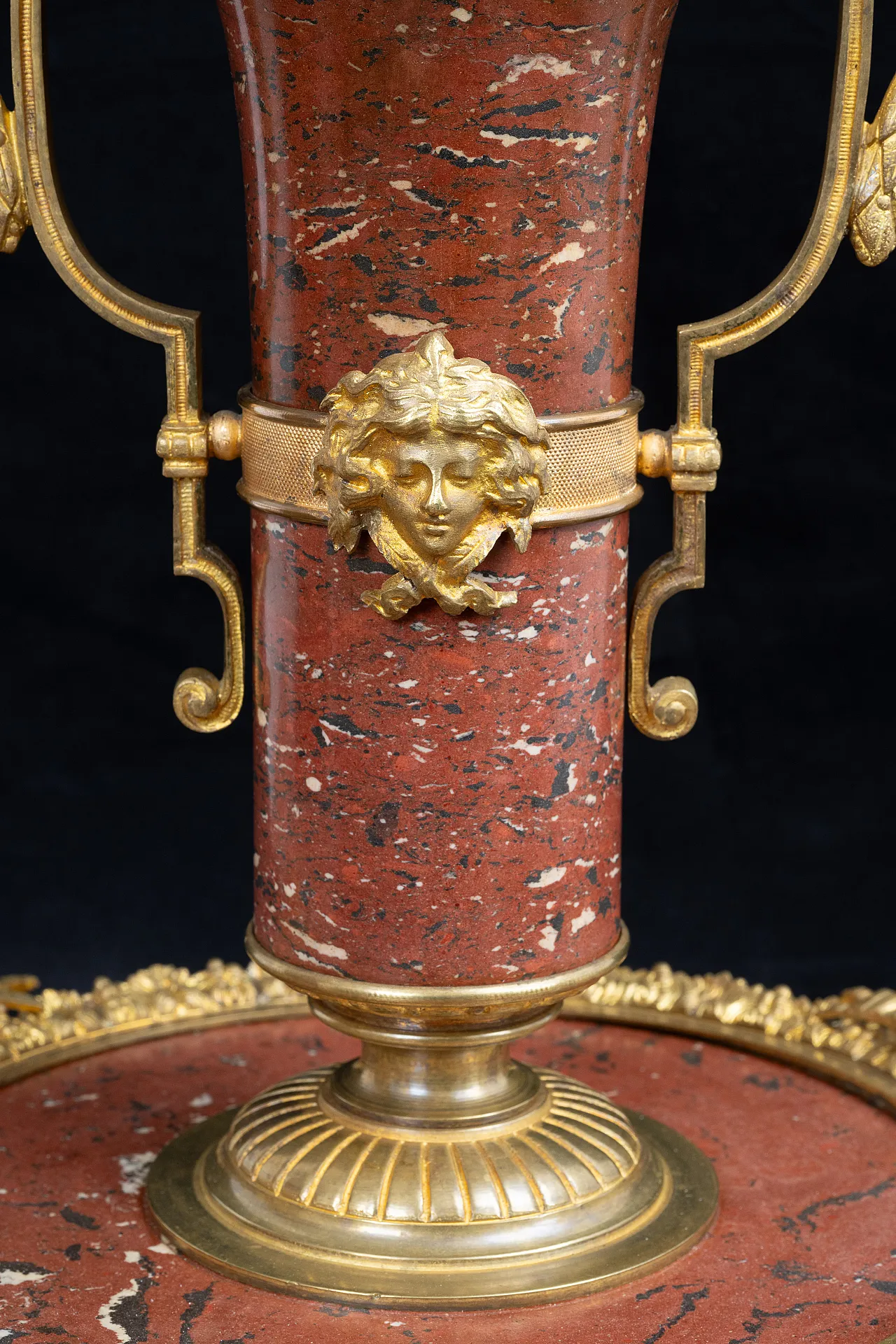 French Napoleon III centerpiece in marble and bronze, 19th century 2