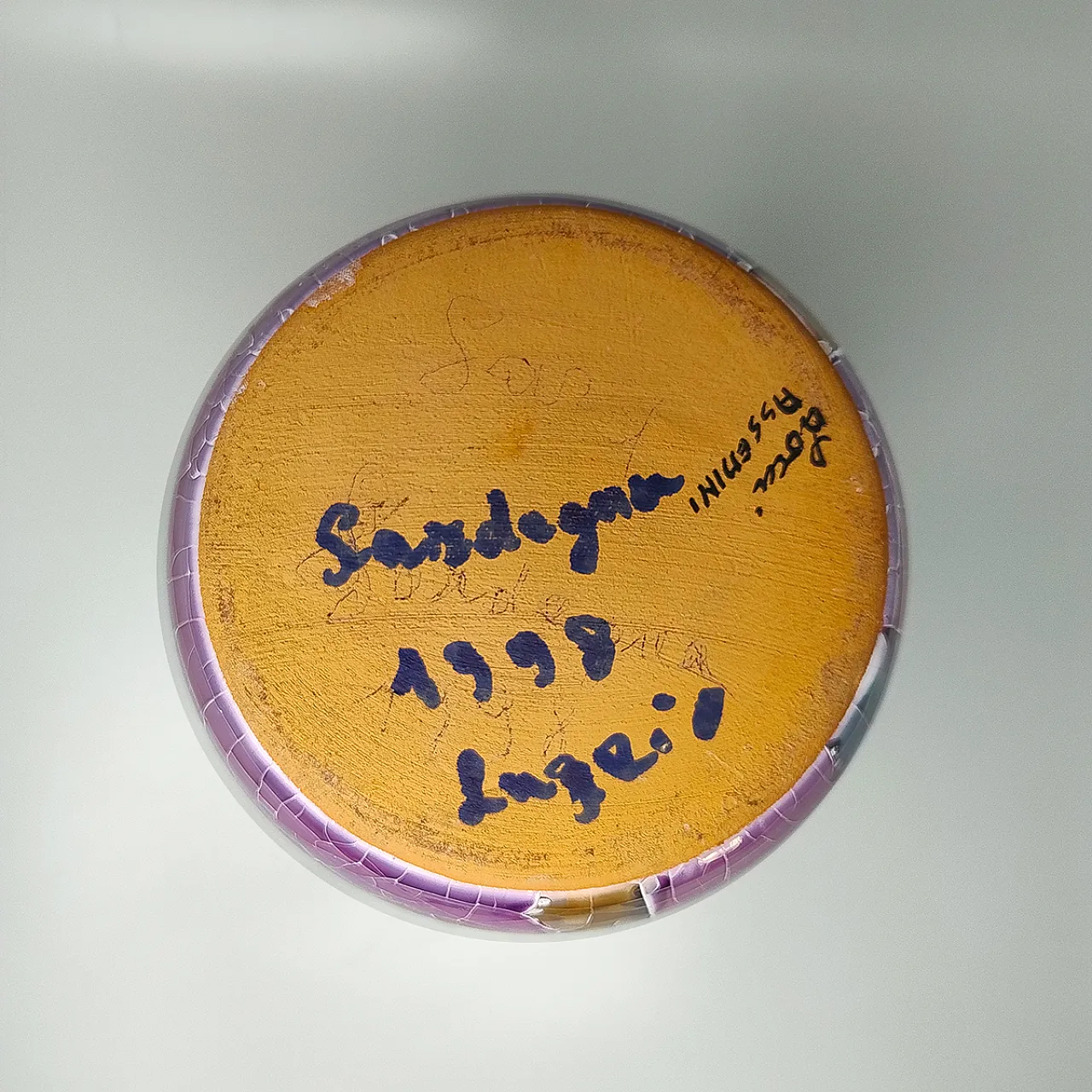 Vaso di Giuseppe Locci policromo craquelé Sardegna, anni '90 9