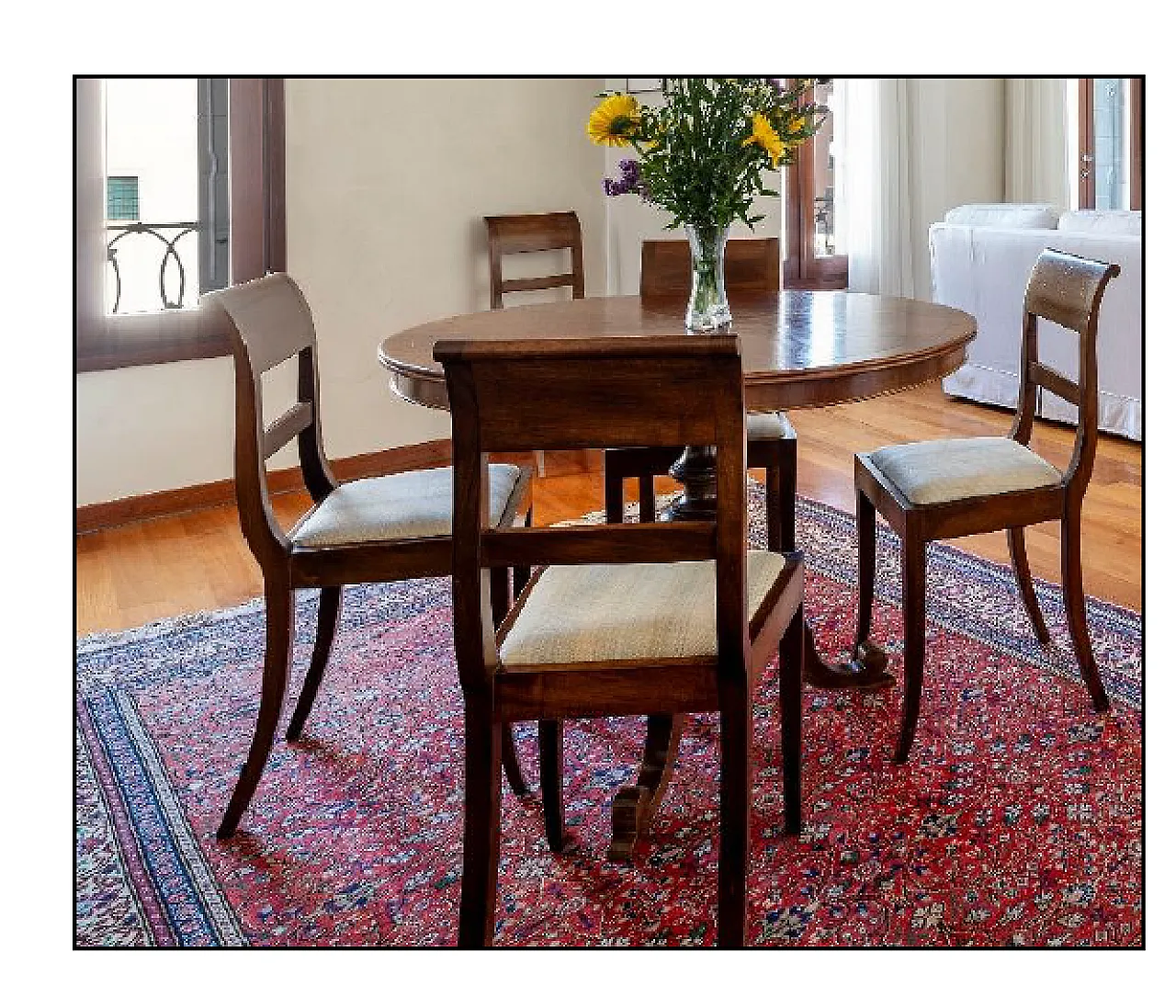 6 Italian chairs in Biedermeier style, 20th century 2