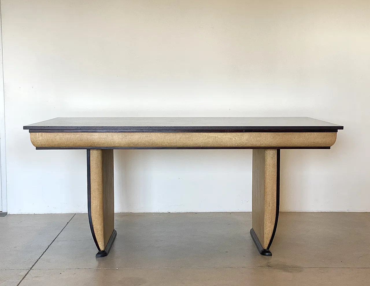 Rosewood table and parchment details, '40s 1067923