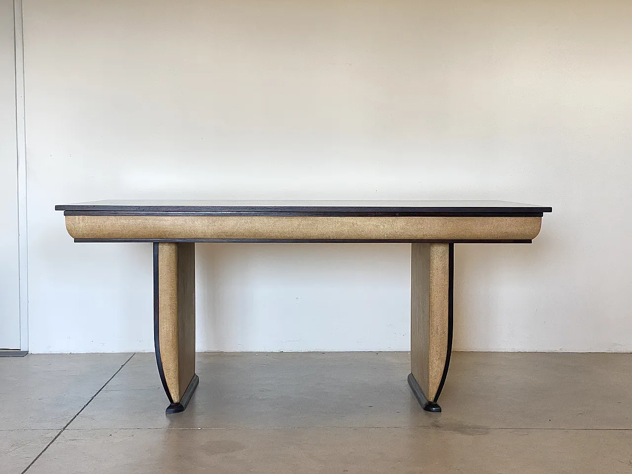 Rosewood table and parchment details, '40s 1067924