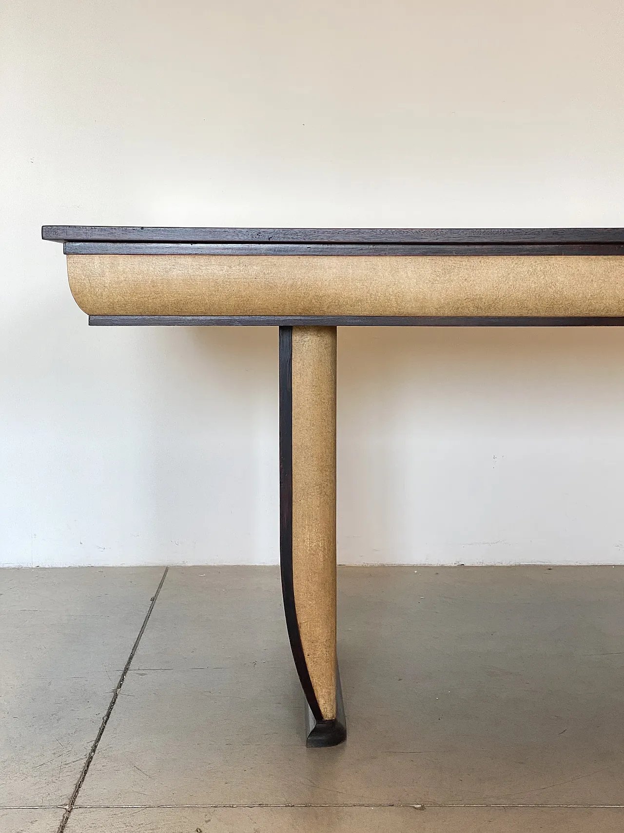 Rosewood table and parchment details, '40s 1067930