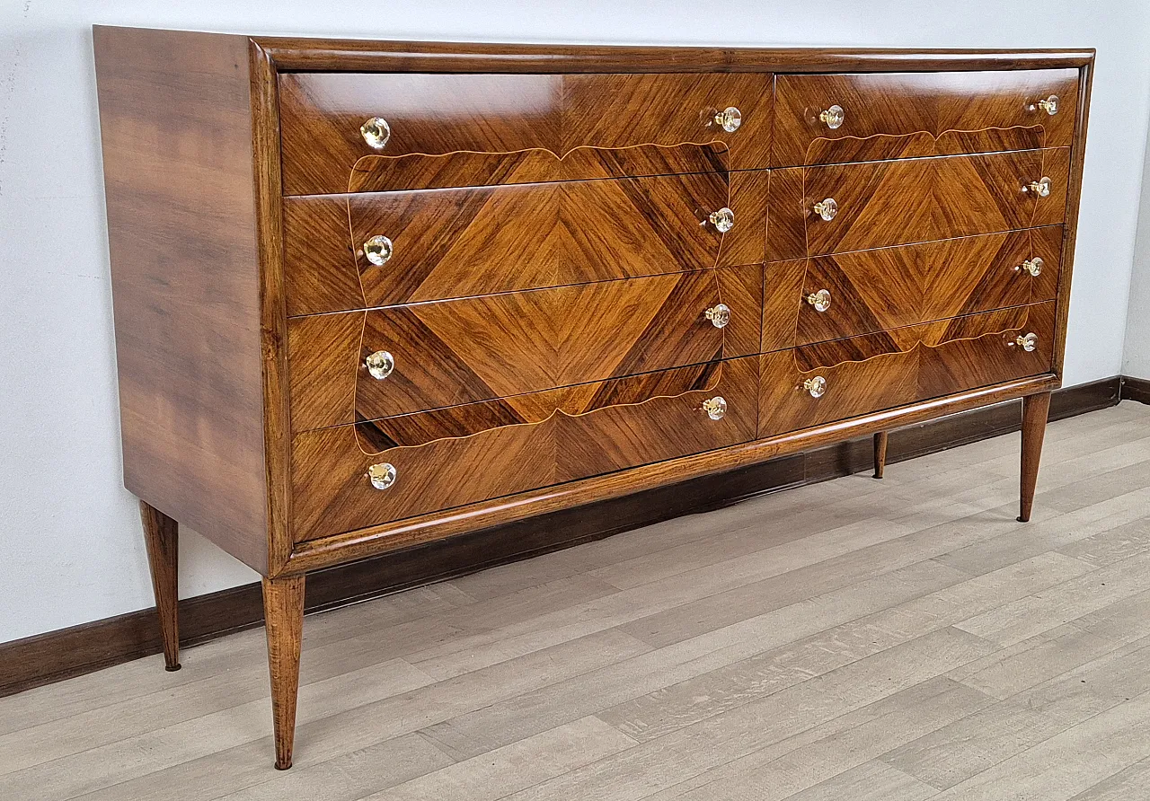 Milanese Art Deco dresser, 50s 1