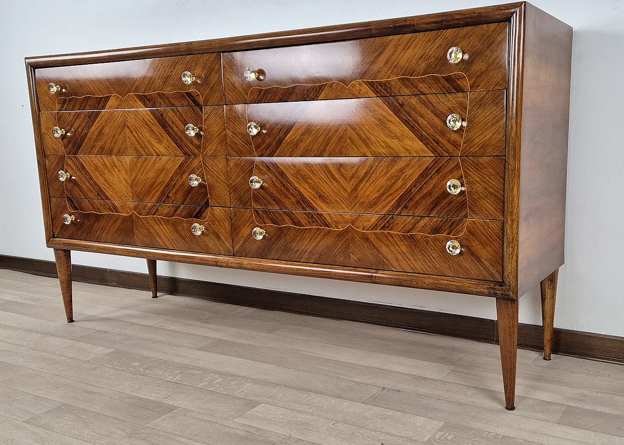 Milanese Art Deco dresser, 50s 2