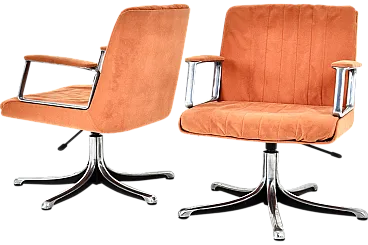 P126 Office Chairs by Osvaldo Borsani for Tecno, 1970s, set of 2