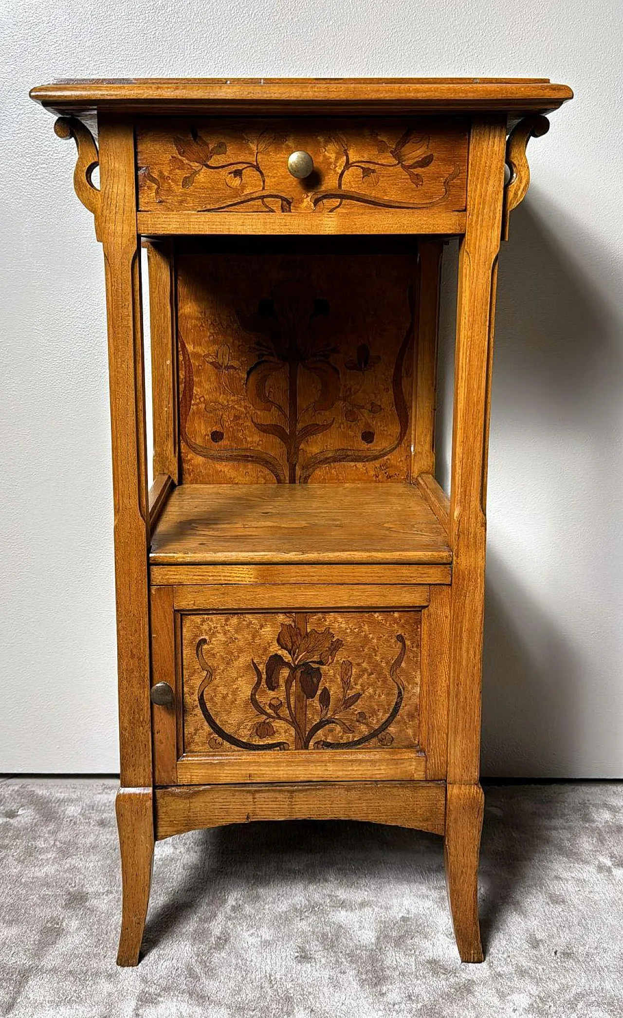 French Art Nouveau bedside table Gallé Émile, late 19th century 2