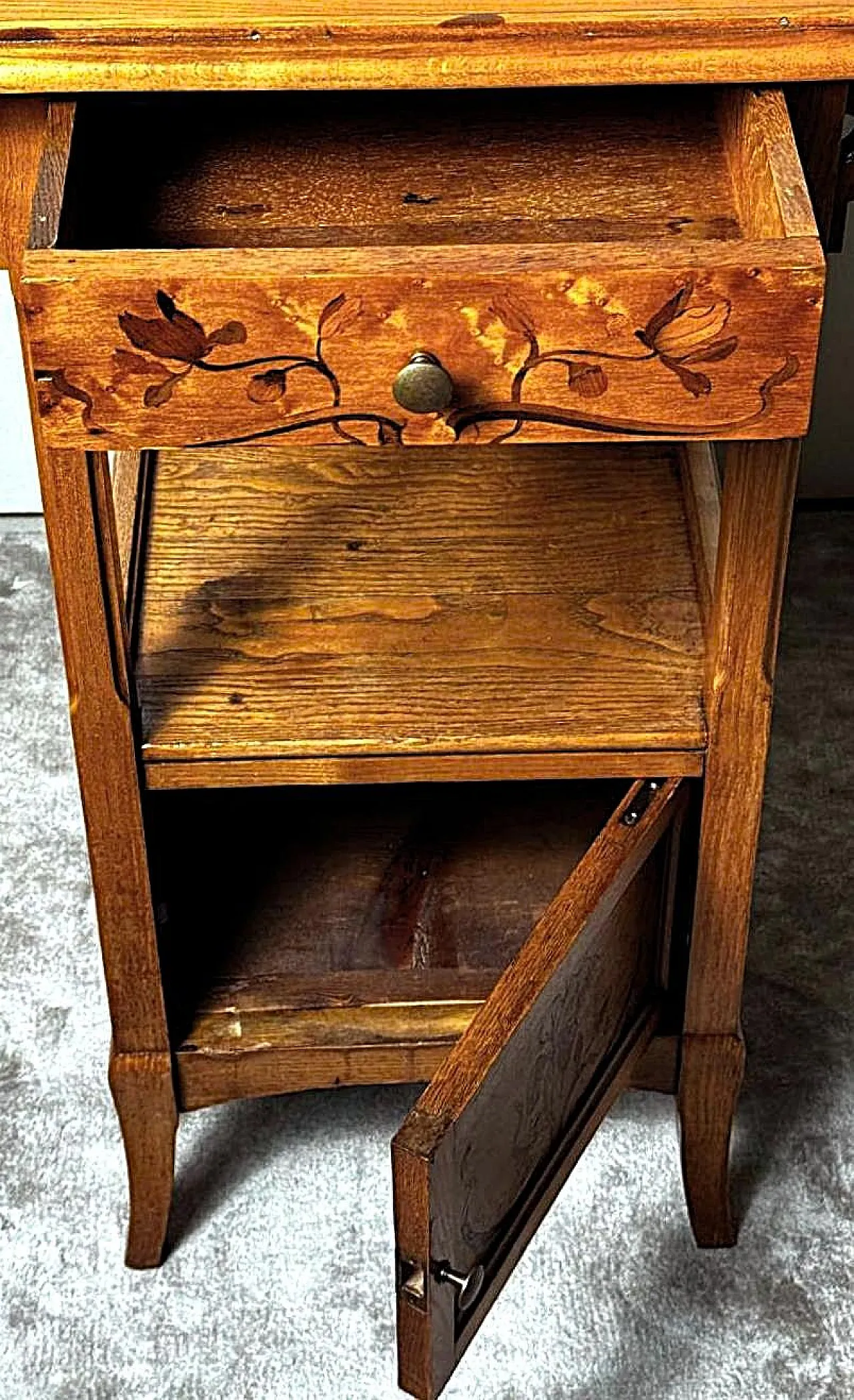 French Art Nouveau bedside table Gallé Émile, late 19th century 8