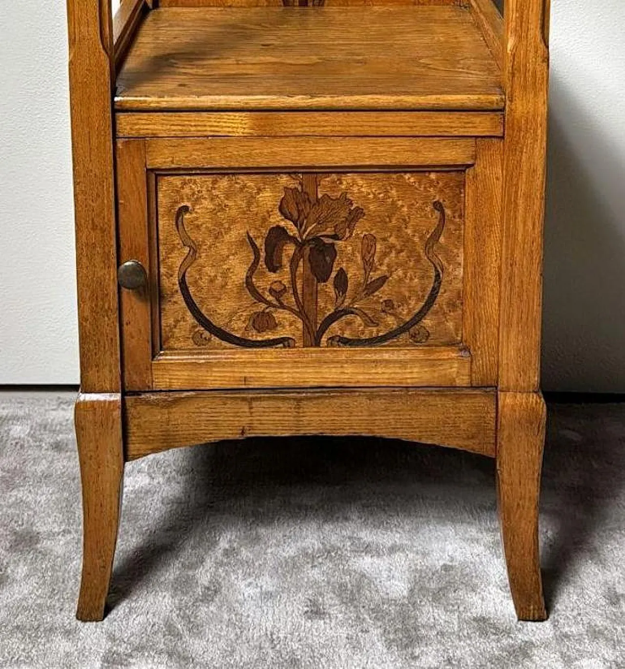 French Art Nouveau bedside table Gallé Émile, late 19th century 9